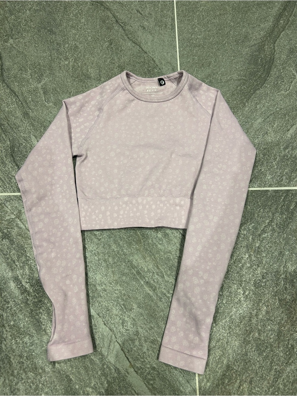 AYBL Lavender Cropped Long-Sleeve Active Top